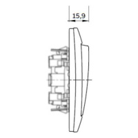 ABB Zoni kryt vypínače dělený šedá 3559T-A00652 241 (2CHT590652A4241)