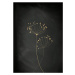 Ilustrace Black Gold Botanical No 2, Aureous, 30 × 40 cm