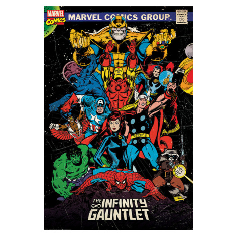 Plakát, Obraz - Marvel Retro - The Infinity Gauntlet, 61x91.5 cm Pyramid