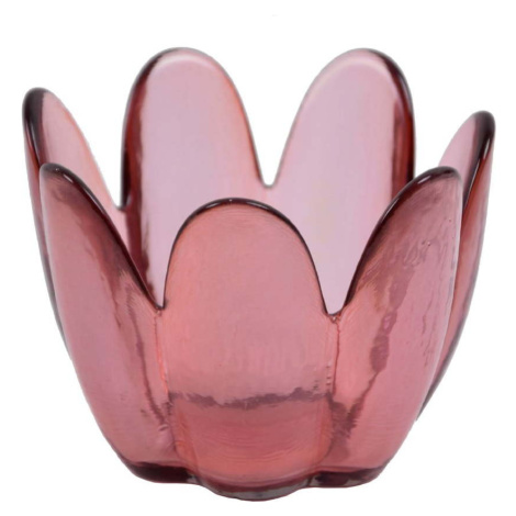 Růžová miska z recyklovaného skla Ego Dekor Brotes