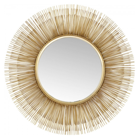 KARE Design Zrcadlo Sunburst Tre - zlaté, Ø87 cm