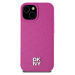 Zadní kryt DKNY PU Leather Repeat Pattern Stack Logo Magsafe pro Apple iPhone 15, růžová