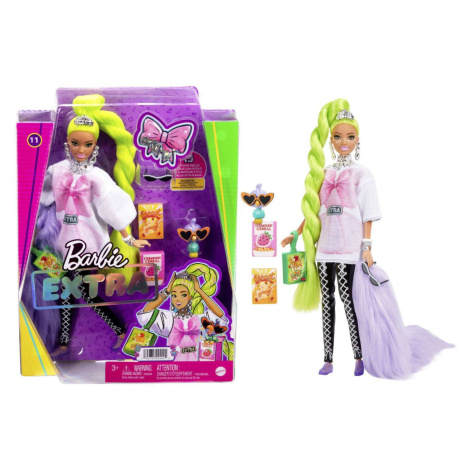 Barbie extra neonově zelené vlasy, mattel hdj44