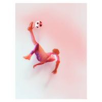 Fotografie football player hanging in air, kicking, Henrik Sorensen, (30 x 40 cm)