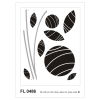 FL 0486 AG Design Samolepicí dekorace - samolepka na zeď - Abstract flowers, velikost 65 cm x 85