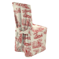 Dekoria Návlek na židli, pozadí režné, červené postavy, 45 x 94 cm, Avignon, 132-15