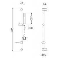 MEXEN/S DF00 posuvný sprchový set, chrom 785004582-00