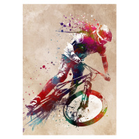 Ilustrace BMX sport art 31, Justyna Jaszke, 30 × 40 cm