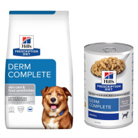 Hill's Prescription Diet 12 kg + Hill´s Prescription Diet 3 x konzerva - Diet Derm Complete + Di