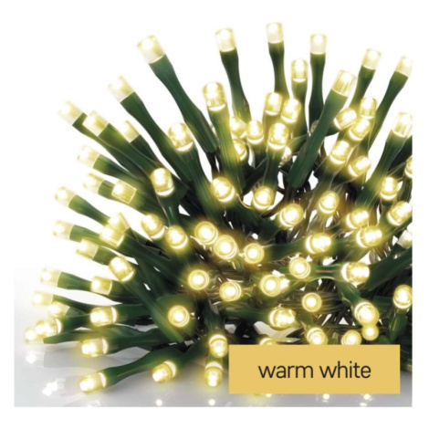 LED vánoční řetěz, 24 m, venkovní i vnitřní, teplá bílá, programy EMOS