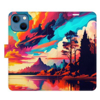 iSaprio flip pouzdro Colorful Mountains 02 pro iPhone 13 mini