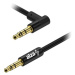 AlzaPower 90Core Audio 3.5mm Jack (M) to 3.5mm Jack 90° (M) 0.5m černý