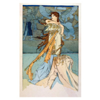 Obrazová reprodukce Illustration by Alphonse Mucha, Mucha, Alphonse Marie, 26.7 × 40 cm