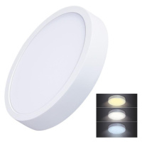 Solight LED mini panel CCT, přisazený, 24W, 1800lm, 3000K, 4000K, 6000K, kulatý