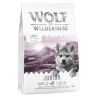 Wolf of Wilderness granule, 4 x 1 kg - 3 + 1 kg zdarma - Junior - Wild Hills - kachna