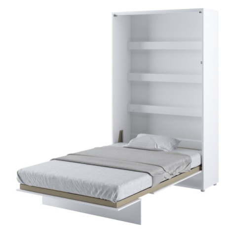 Jednolůžková sklápěcí postel BED CONCEPT 1 bílá vysoký lesk, 120x200 cm
