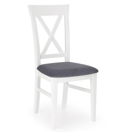 Židle Bergamo dřevo bílá/šedá 46x47x92 BAUMAX