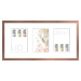 Hnědý rámeček na 3 fotografie Styler Sanremo, 46 x 23 cm