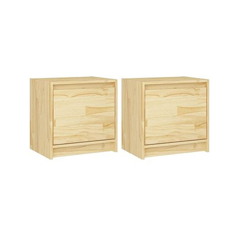SHUMEE Noční stolky 2 ks 40 × 30,5 × 40 cm masivní borové dřevo, 808114