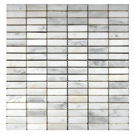 Kamenná mozaika Premium Mosaic Stone šedá 30x30 cm leštěná STMOS1548L