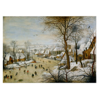 Obrazová reprodukce Winter Landscape with Birdtrap, 1601, Pieter the Younger Brueghel, 40 × 30 c