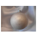 Vánoční ozdoby Střední vánoční koule s třpytkami 6 ks - světle šedá