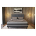 Boxspringová postel moderního designu vhodná pro vyšší matrace Columbus, barva Tetra Graphite, 1