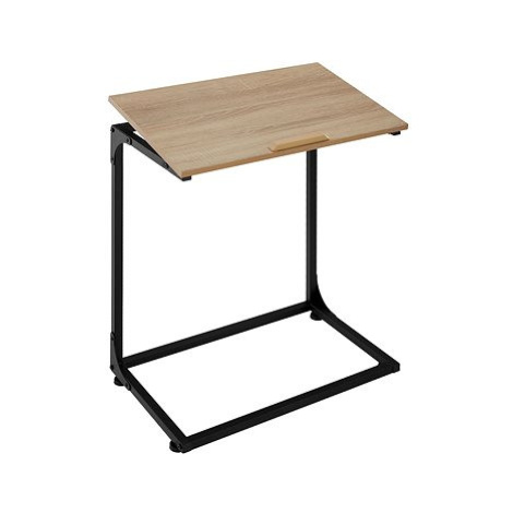 Tectake Odkládací stolek s naklápěcí deskou Ruston 55×35×66,5cm, Industrial světlé dřevo, dub So