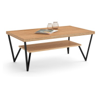 Estila Luxusní moderní konferenční stolek Estoril z masivního dřeva s kovovými nohami 120cm