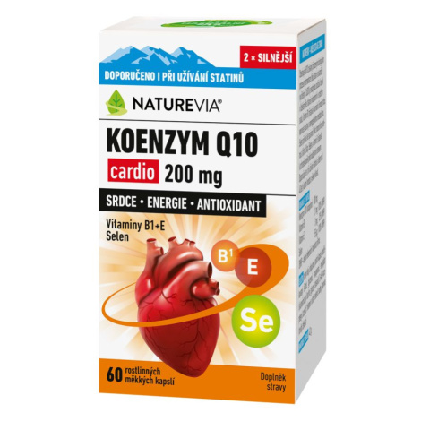 NatureVia Koenzym Q10 cardio 200 mg 60 kapslí