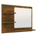 Shumee Koupelnové zrcadlo kouřový dub 60 × 10,5 × 45 cm kompozitní dřevo