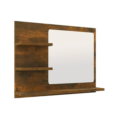 Shumee Koupelnové zrcadlo kouřový dub 60 × 10,5 × 45 cm kompozitní dřevo