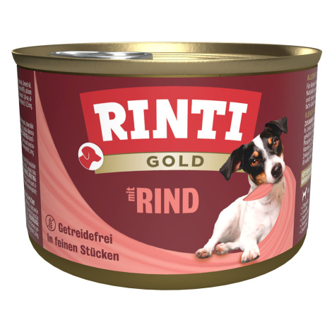 Rinti Gold s jemnými kousky hovězího masa 12 × 185 g