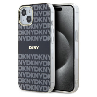 DKNY PC/TPU Repeat Pattern Tonal Stripe Magsafe kryt iPhone 13 černý