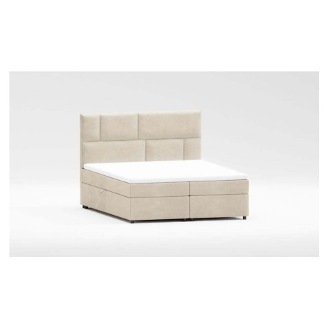 Béžová boxspring postel s úložným prostorem 180x200 cm Lola – Ropez