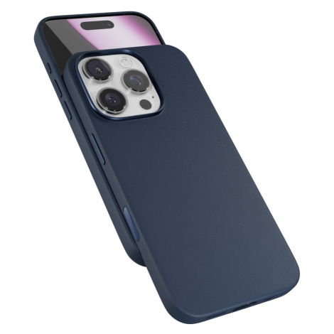 Zadní kožený kryt Epico Mag+pro Apple iPhone 16 Pro Max, modrá