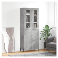 vidaXL Skříň highboard betonově šedá 69,5x34x180 cm kompozitní dřevo