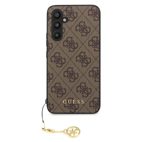 Guess hard silikonové pouzdro Samsung Galaxy A54 5G Brown 4G Metal Gold Logo