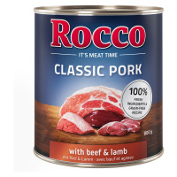 Rocco Classic Pork 24 x 800g - výhodné balení - hovězí a jehněčí