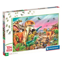 Clementoni - Puzzle 104 Země dinosaurů