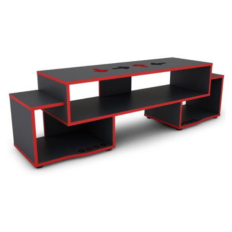 TV stolek Matrix 140 grafit/červená BAUMAX