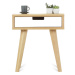 Benlemi Designový noční stolek se šuplíkem LUNA bílý Zvolte kvalitu dřeva: 2. Kombinace dubového