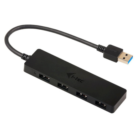 i-tec USB hub, USB 3.0, 4port, pasivní, SLIM, černý - U3HUB404
