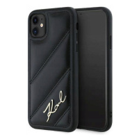 Pouzdro Karl Lagerfeld Diagonal Quilted Script pro Iphone 11 Xr černé