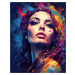 Obrazy na stěnu - Smyslný portrét ženy v barvách Rozměr: 40x50 cm, Rámování: vypnuté plátno na r