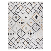 Dywany Łuszczów Kusový koberec Cooper Sisal Diamonds 22236 ecru/black – na ven i na doma - 80x15