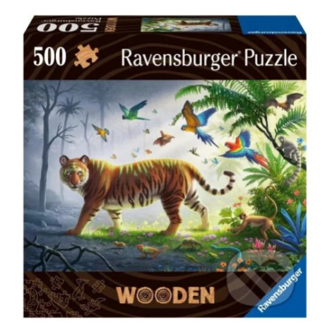 Tygr v džungli, dřevěné - puzzle z kategorie Zvířata RAVENSBURGER