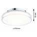 PAULMANN Selection Bathroom LED stropní svítidlo Luena IP44 3000K 230V 11,5W sklo/chrom