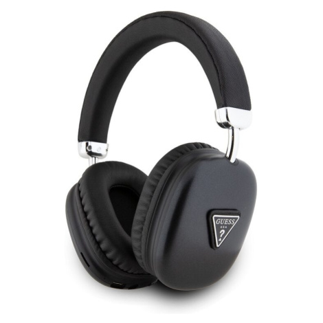 Sluchátka Bluetooth Guess PU Leather 4G Triangle Logo Stereo Black