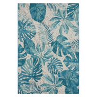 Kusový koberec Flair 105618 Tropical Leaves Turqouise – na ven i na doma 240x340 cm